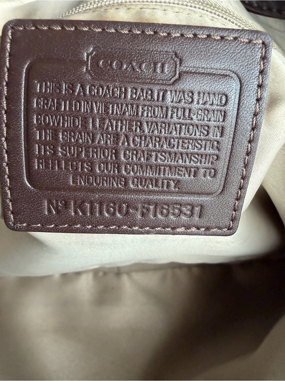 Coach F16537 Kristin Leather Turnlock Tote Brown Python Trim - Picture 10 of 10